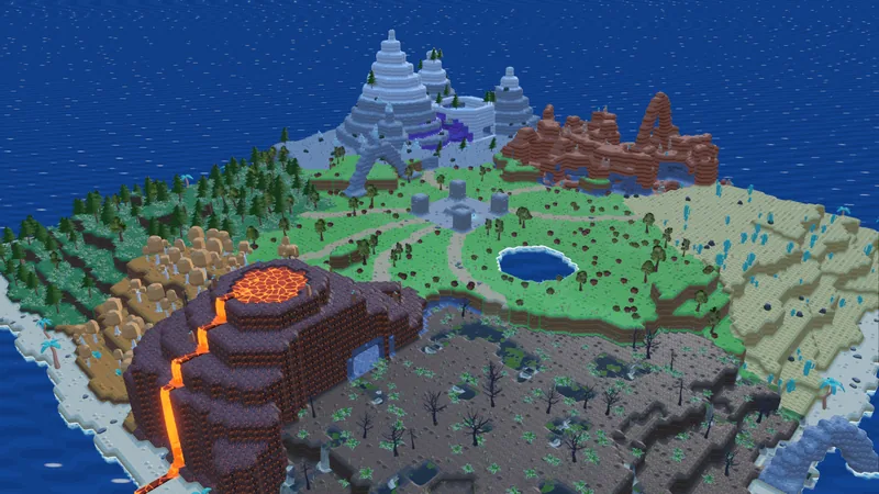 The Cartoon Island in a Godot game, placed by the free plugin